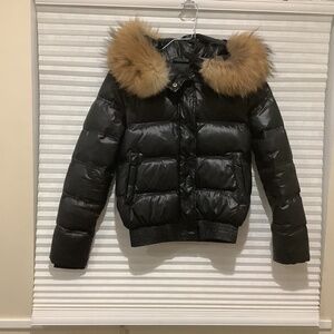 Black puffer coat